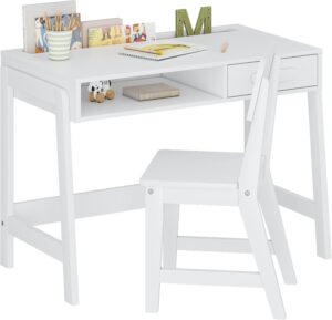UTEX Kids Desk and Chair Set, Study Desk for Kids with Drawers