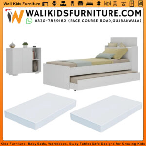 Complete Kids Bedroom Set – Bunk Bed with Mattress & 2-Door Storage Chest / Countertop - Gujranwala Pakistan