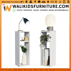 Luxury Corner Bedside Table Set for Double Bed – Premium MDF Bedroom Side Tables by Wali Kids Furniture