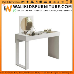 Reppy Multi-Color Vanity Desk – Stylish Dressing Table in White, Blue, Red, Yellow & Black | Wali Kids Furniture Pakistan