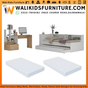 Multimóveis Bedroom Set with Bunk Bed, Mattress, Storage Chest, Shelf & Desk – MDF Kids Furniture | Wali Kids Furniture Gujranwala