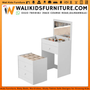 JLB Traditional 4-in-1 Furniture Set – Dressing Table, Chest of Drawers, Stool & Desk | Wali Kids Furniture Pakistan
