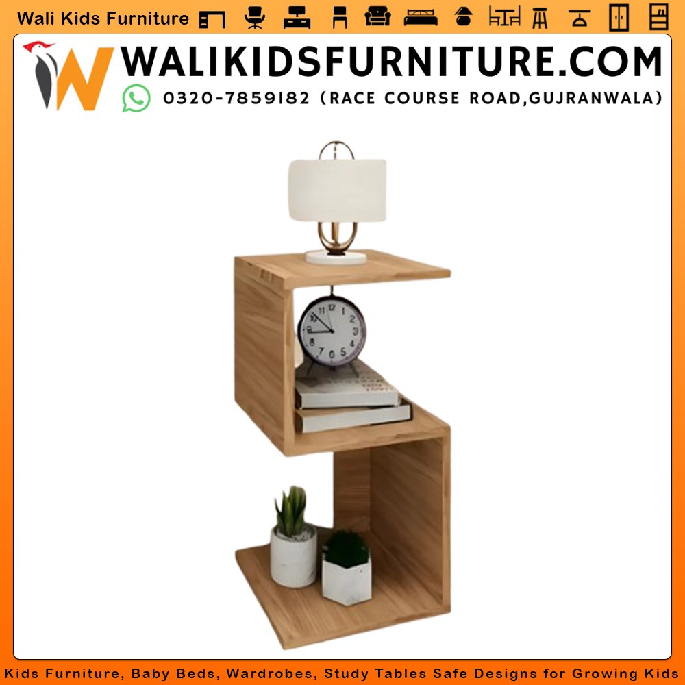 Modern MDF Bedside Table with Niche – Small Bedroom & Living Room Decorative Side Table