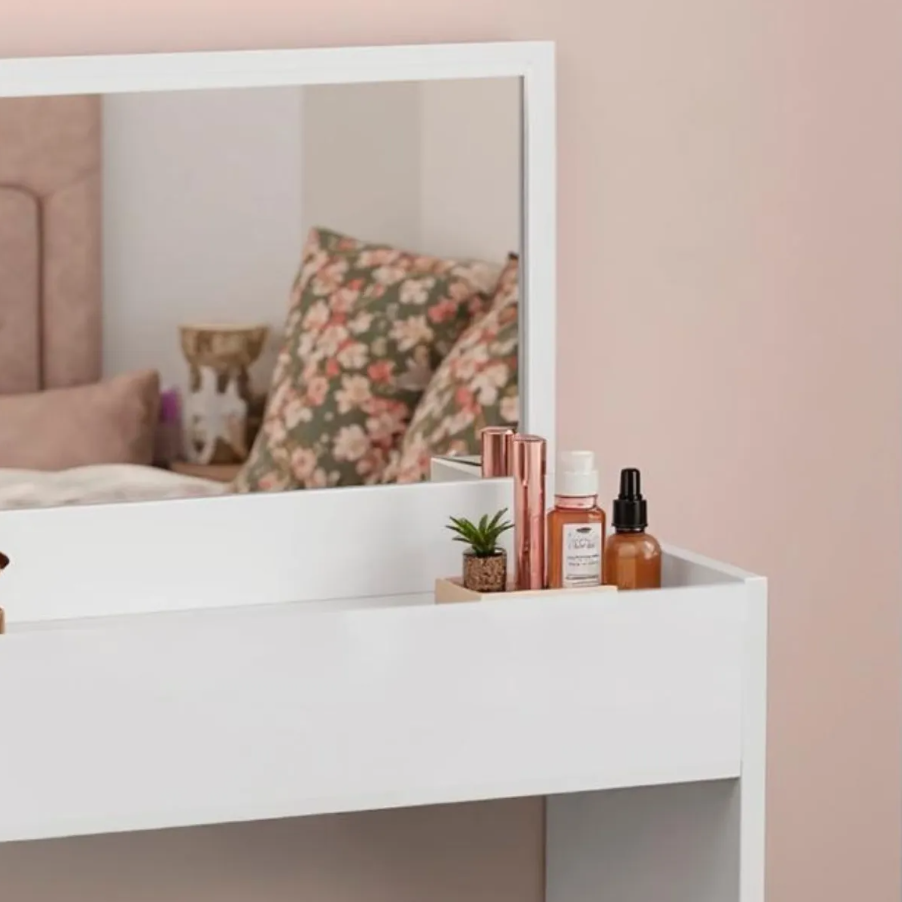 Elegant White Vanity Table with Mirror – Modern Makeup Desk for Bedroom | Wali Kids Furniture Gujranwala - Image 5