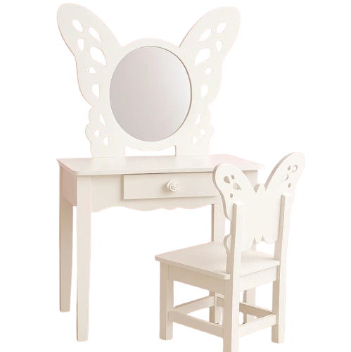 Butterfly Dressing Table with Chair & Frame – 3 Piece Modern Vanity Set | Wali Kids Furniture Gujranwala - Image 2
