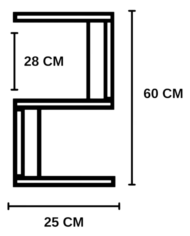 Modern MDF Bedside Table with Niche – Small Bedroom & Living Room Decorative Side Table - Image 5