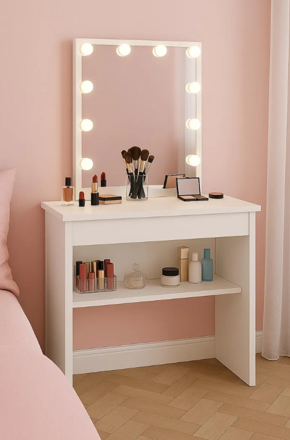 Elegant Dressing Table for Bedroom with Mirror and Storage – Ideal for Makeup & Accessories | Wali Kids Furniture Pakistan - Image 4