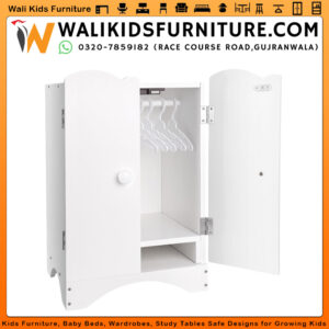 BABESIDE Baby Dolls Closet for Kids | Armoire Wardrobe for Doll Clothes Storage | Lamination Plywood