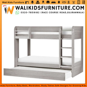 High Quality 3 Mattress Standard Bunk Bed for Kids in Gujranwala | Lamination Plywood