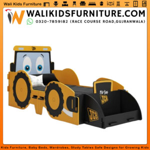 Kids Single Bed Crane Design for Toddler Boys & Girls | Lamination Plywood | Gujranwala Furniture