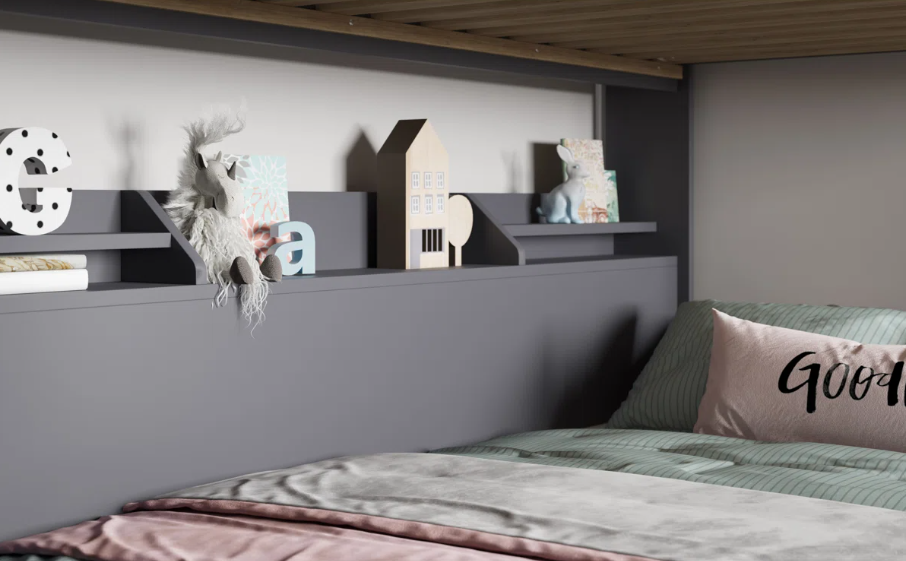 Foreston Drawer Double Sleeper Bunk Bed for Kids with Bookcase | Space-Saving Bunk Bed | Lamination Plywood - Image 5