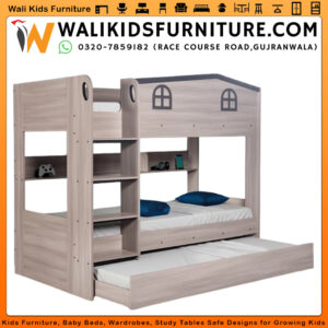 Modern Design Kids Bunk Bed for Girls & Boys – Laminated Plywood Kids Furniture | Wali Kids Furniture Gujranwala