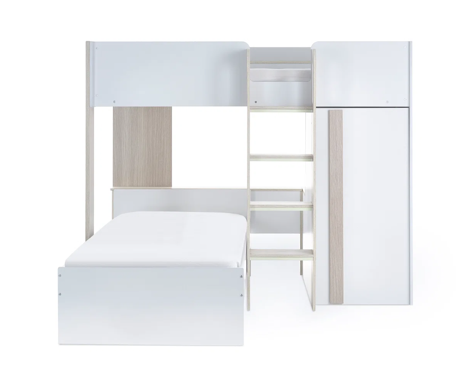 Double Bunk Bed with Wardrobe for Kids – Laminated Plywood Storage Bunker Bed | Wali Kids Furniture Gujranwala - Image 2