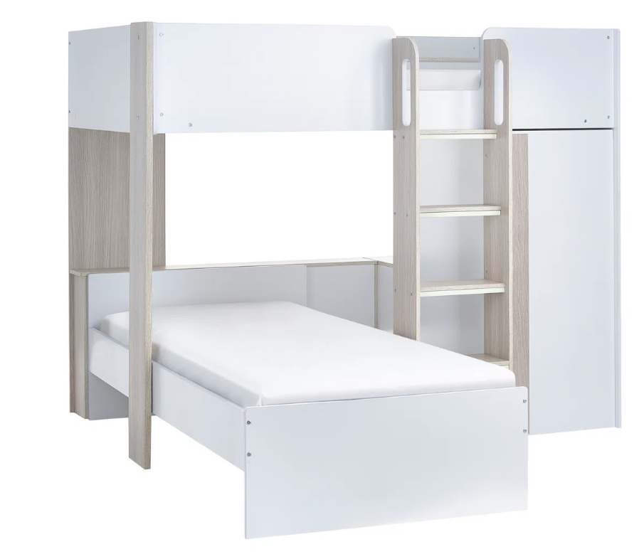 Double Bunk Bed with Wardrobe for Kids – Laminated Plywood Storage Bunker Bed | Wali Kids Furniture Gujranwala - Image 3