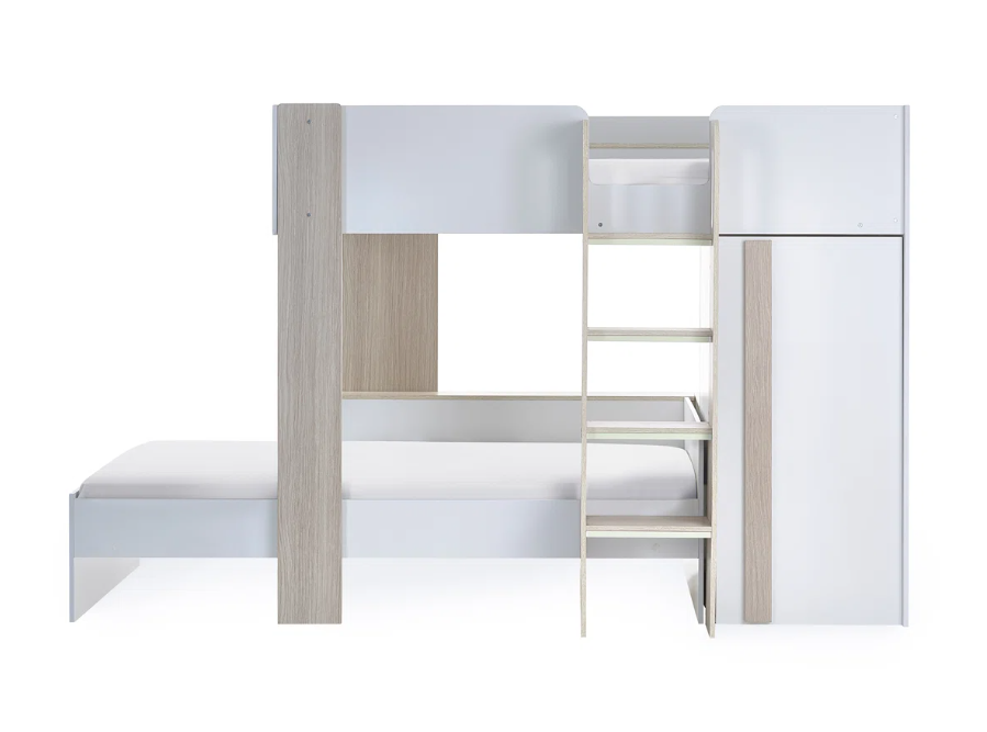 Double Bunk Bed with Wardrobe for Kids – Laminated Plywood Storage Bunker Bed | Wali Kids Furniture Gujranwala - Image 5