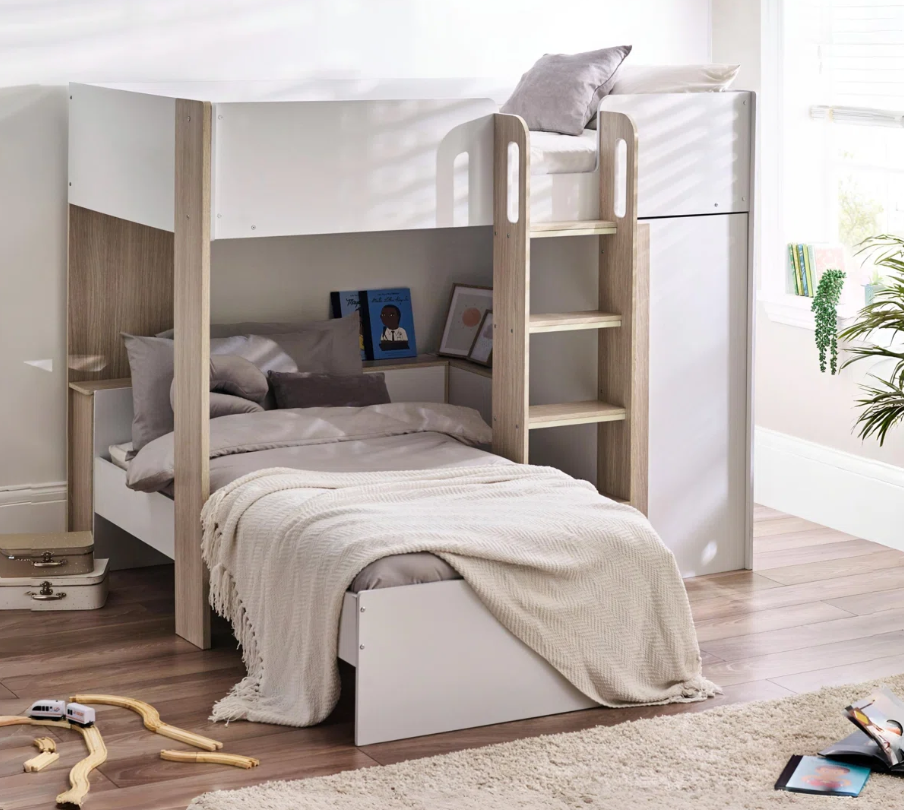 Double Bunk Bed with Wardrobe for Kids – Laminated Plywood Storage Bunker Bed | Wali Kids Furniture Gujranwala - Image 8