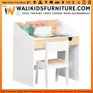 Simple Kids Study Table And Chair in Gujranwala – Writing Desk Set, Lamination Plywood