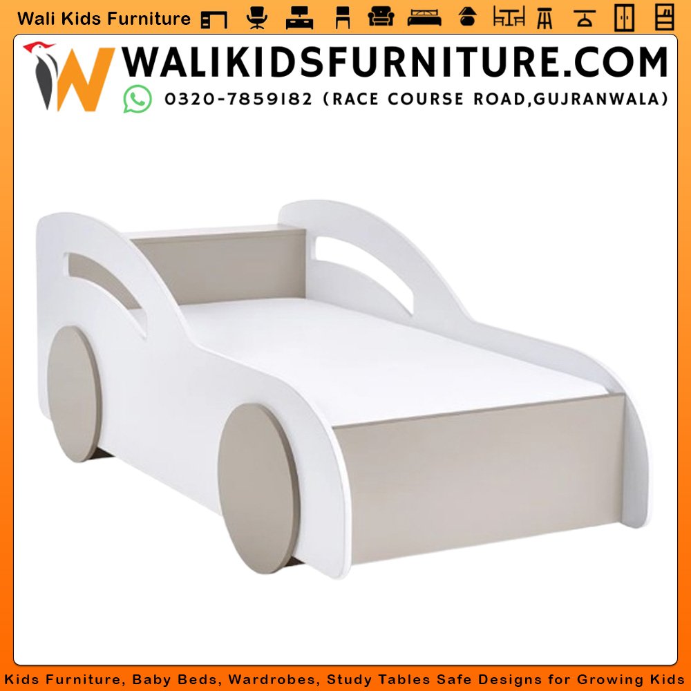 Unique Car Design Toddler Kids Bed Standard Size in Gujranwala – Lamination Plywood