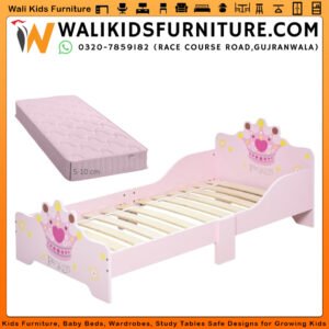 Single Girl Baby Bed with Mattress in Gujranwala – Toddler Bed, Lamination Plywood