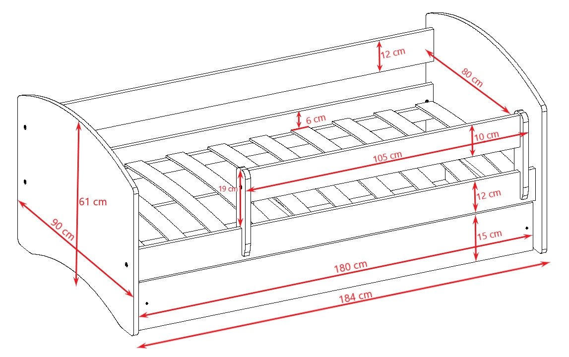 Double Kids with Drawer Convertible in Gujranwala – Bed and Mattress, Lamination Plywood - Image 2