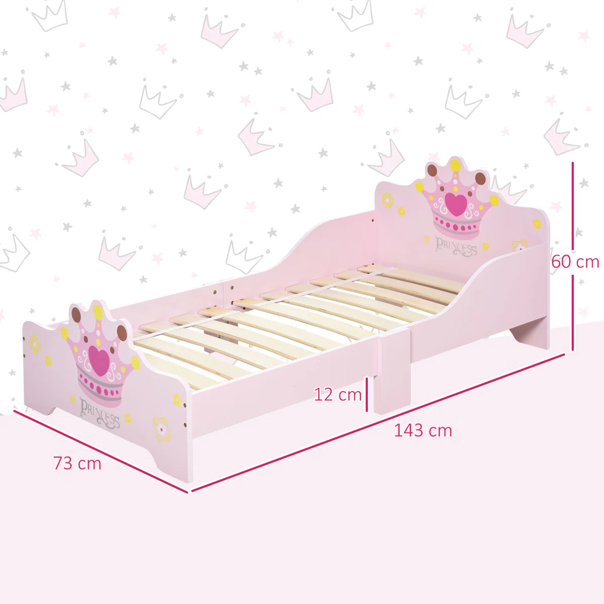 Single Girl Baby Bed with Mattress in Gujranwala – Toddler Bed, Lamination Plywood - Image 2