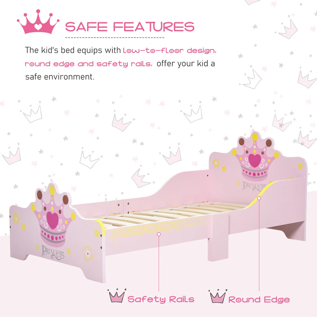 Single Girl Baby Bed with Mattress in Gujranwala – Toddler Bed, Lamination Plywood - Image 6