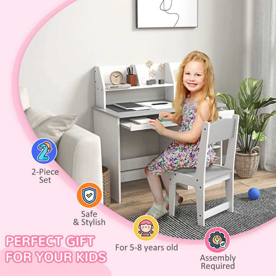 Kids Study Table And Chair in Gujranwala – Writing Desk Set for 5-8 Years, Lamination Plywood - Image 7