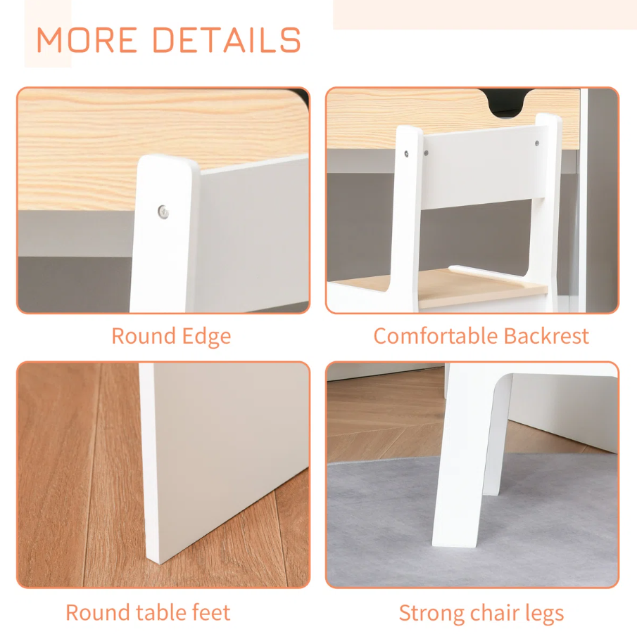 Simple Kids Study Table And Chair in Gujranwala – Writing Desk Set, Lamination Plywood - Image 6