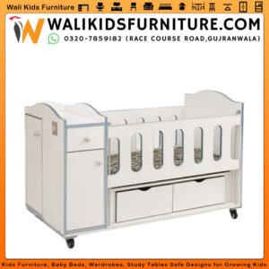 Baby Cot in Gujranwala – Premium Adjustable Bed with Big Storage for Boys & Girls