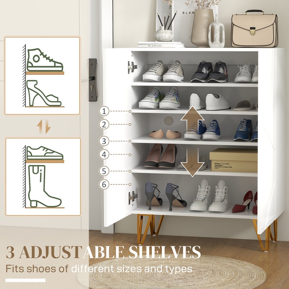 Shoe Storage Cabinet – Shoes Rack Storage in Gujranwala with Durable Lamination Plywood - Image 7