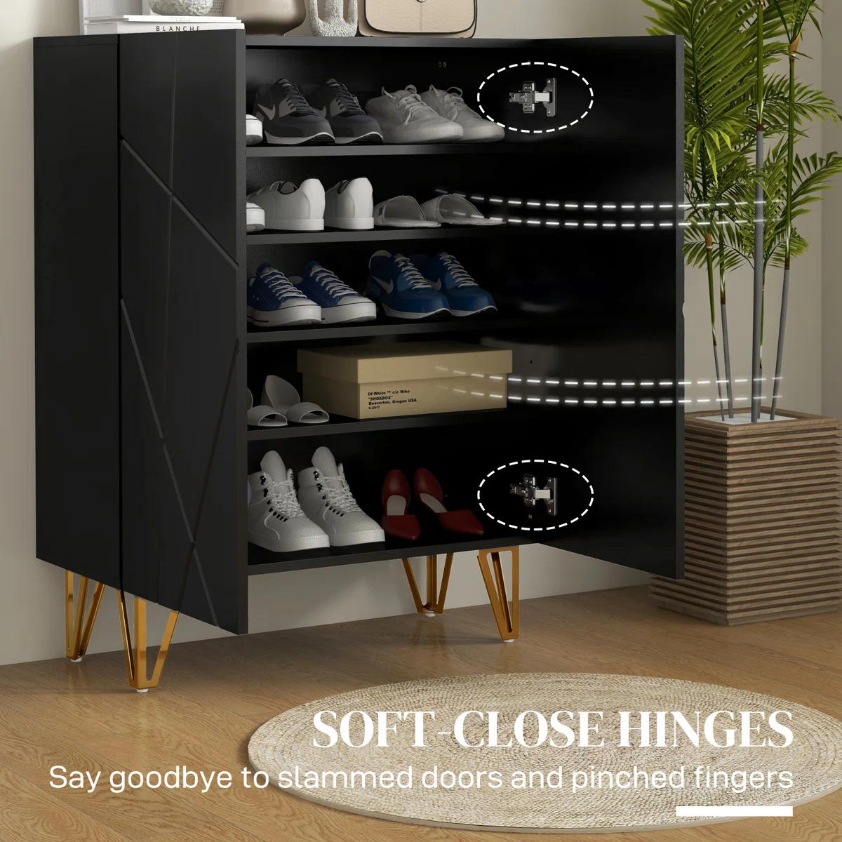 Shoe Storage Cabinet – Shoes Rack Storage in Gujranwala with Durable Lamination Plywood - Image 2