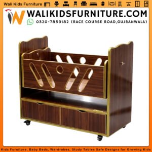 Luxury Baby Cot & Baby Cradle in Gujranwala | Swing Bed with Large Storage
