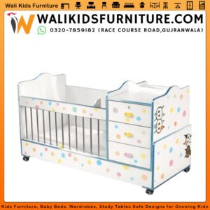Beautiful Baby Cot – Baby Crib with Storage Drawers in Gujranwala