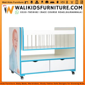 Baby Cot with Swing & Storage in Gujranwala | Cradle for Toddlers Smart Design