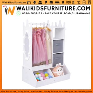 Girls Dress-Up Storage in Gujranwala - Kids Clothing Rack with Light & Mirror