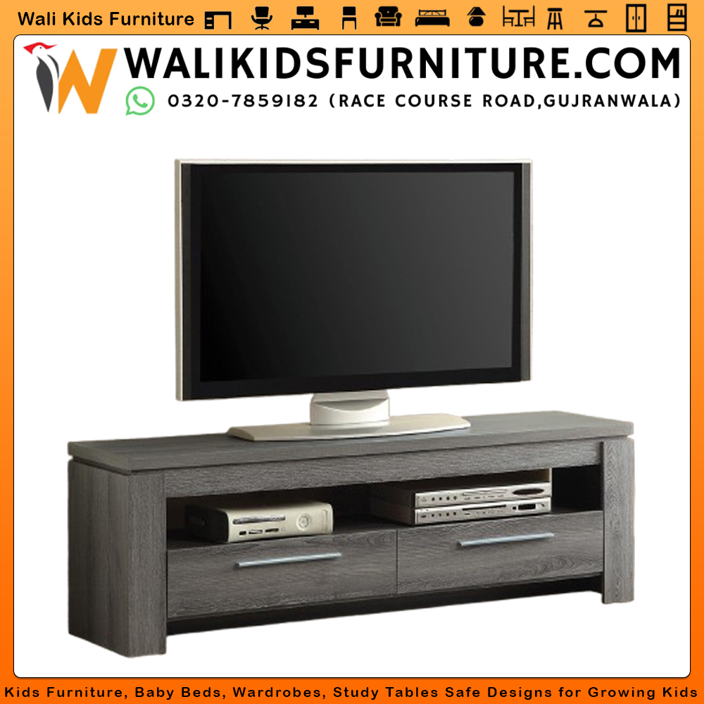 Modern Gray TV Stand in Gujranwala - Spacious Storage & Elegant Design