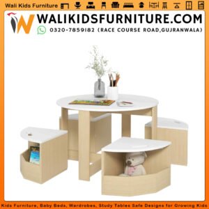 Kids Study Table And Chairs Set in Gujranwala, 5 Piece Learning Furniture