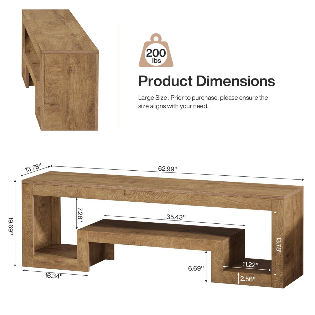 TV Rack in Gujranwala for TVs up to 75 Inches - Unique Modern Design - Image 8