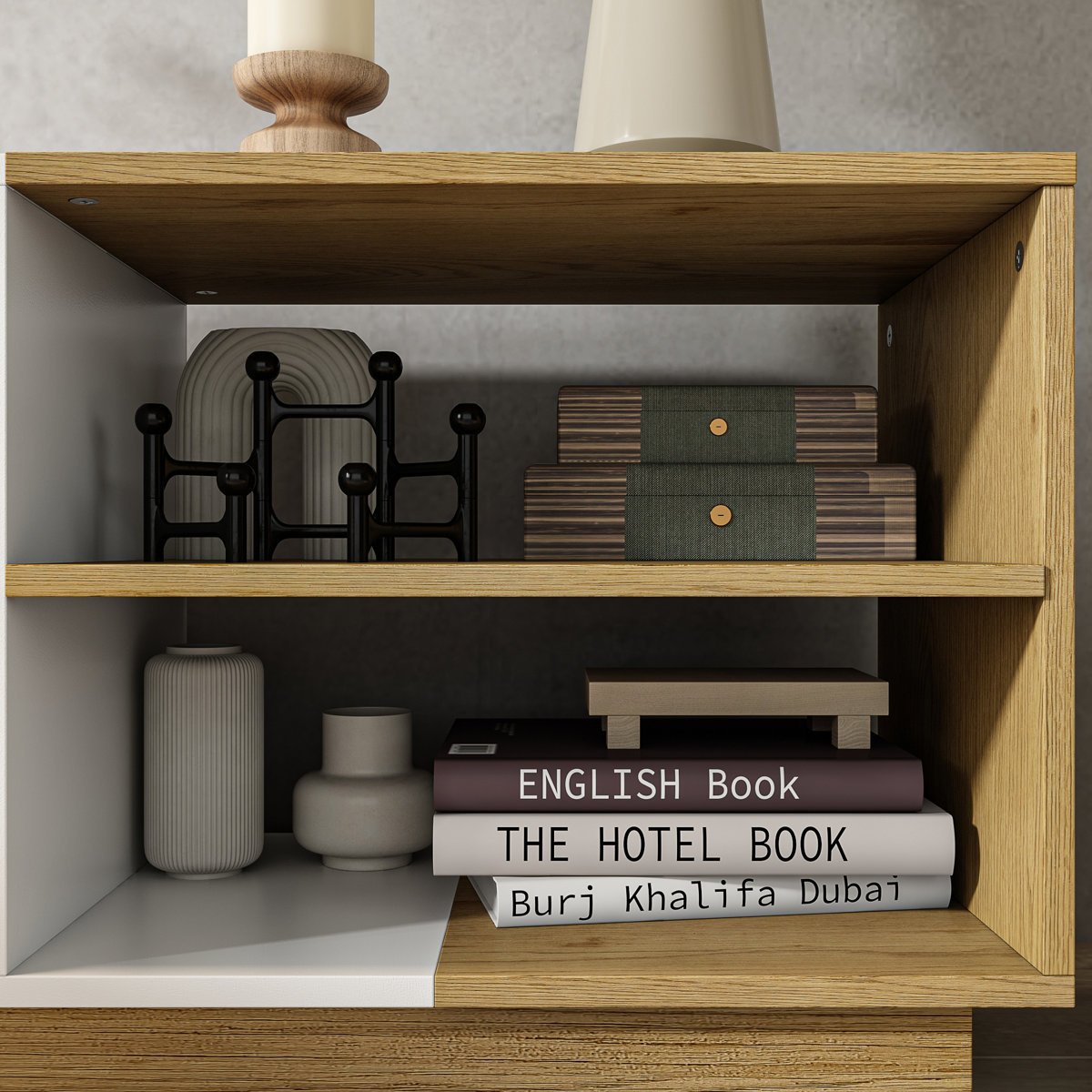 TV Rack in Gujranwala with Geometric Doors - Modern Storage & Display - Image 8