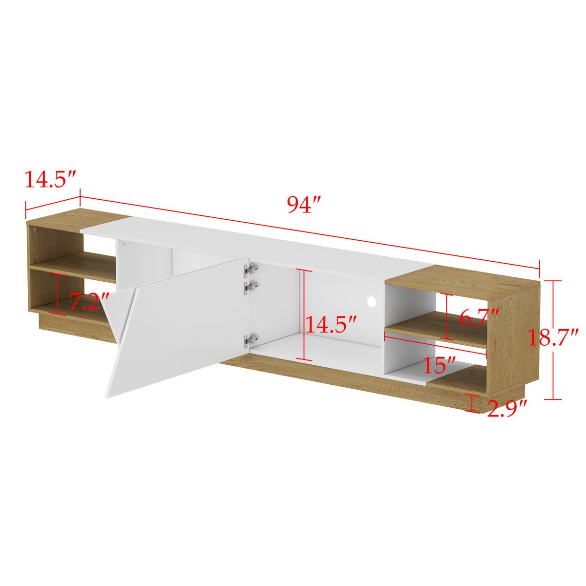 TV Rack in Gujranwala with Geometric Doors - Modern Storage & Display - Image 2
