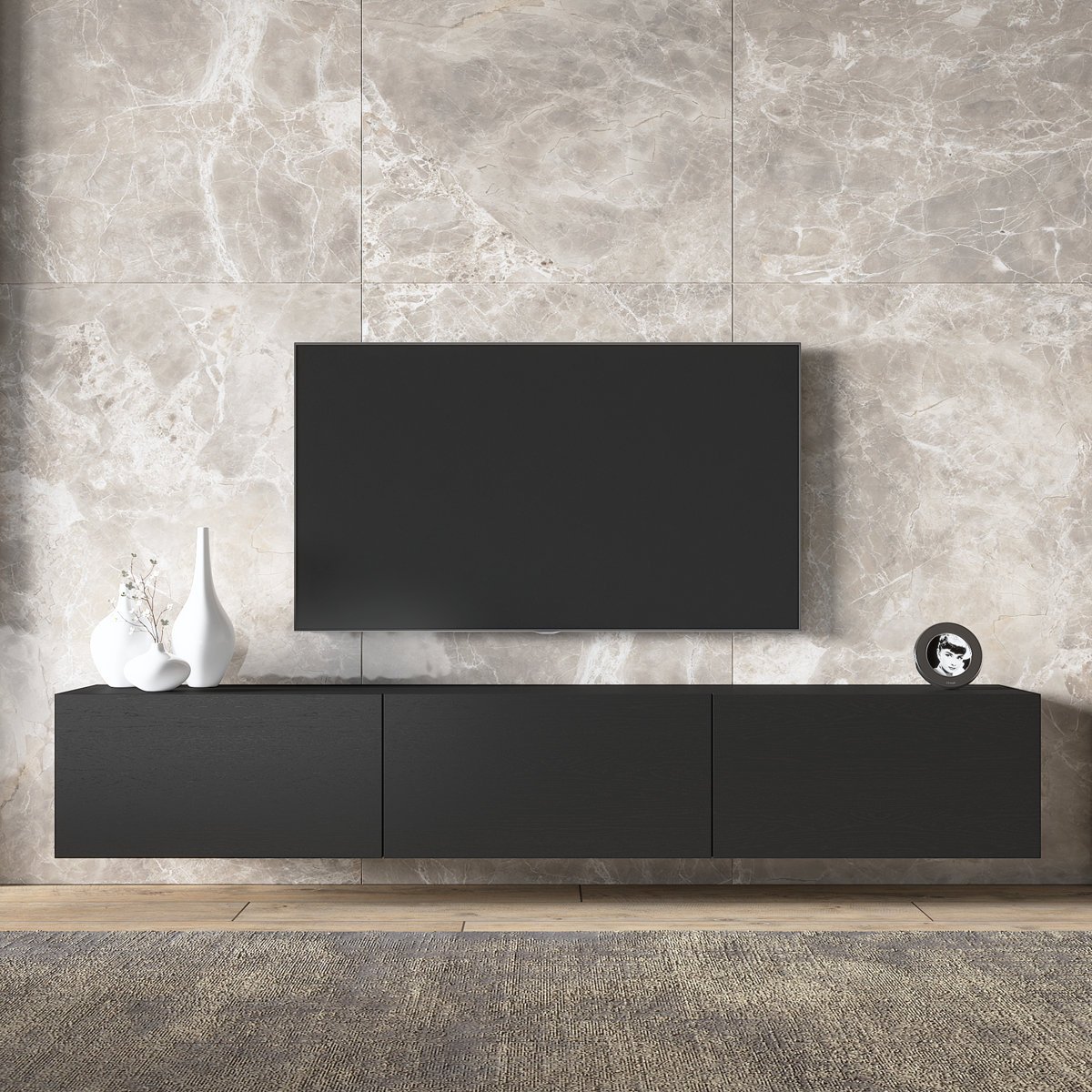 Modern Floating TV Stand in Gujranwala - Wall Mounted Space Saving Design - Image 4