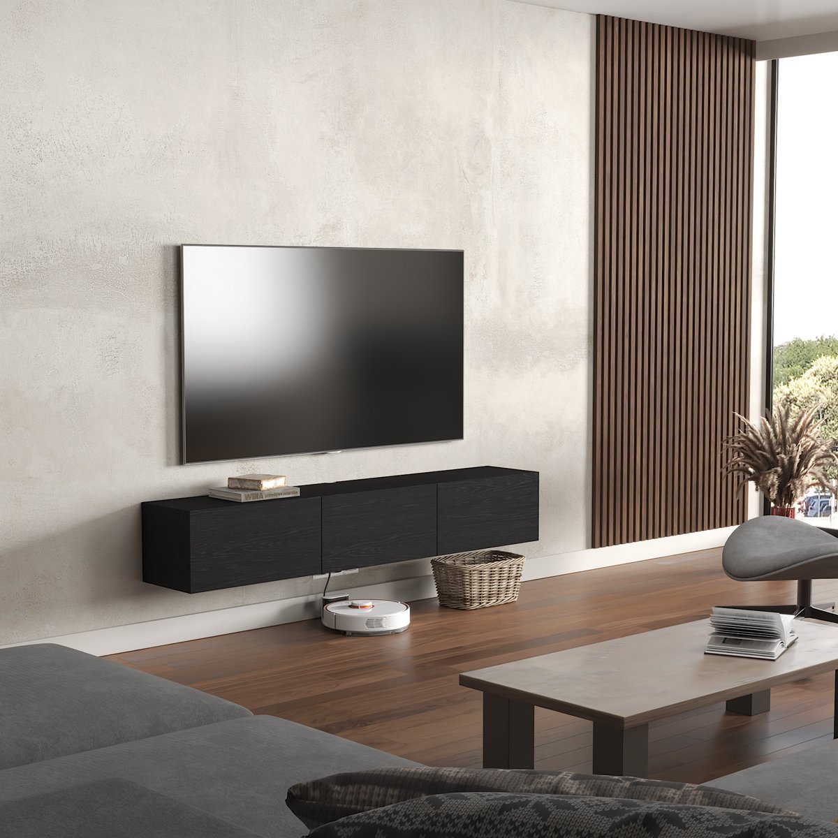 Modern Floating TV Stand in Gujranwala - Wall Mounted Space Saving Design - Image 6