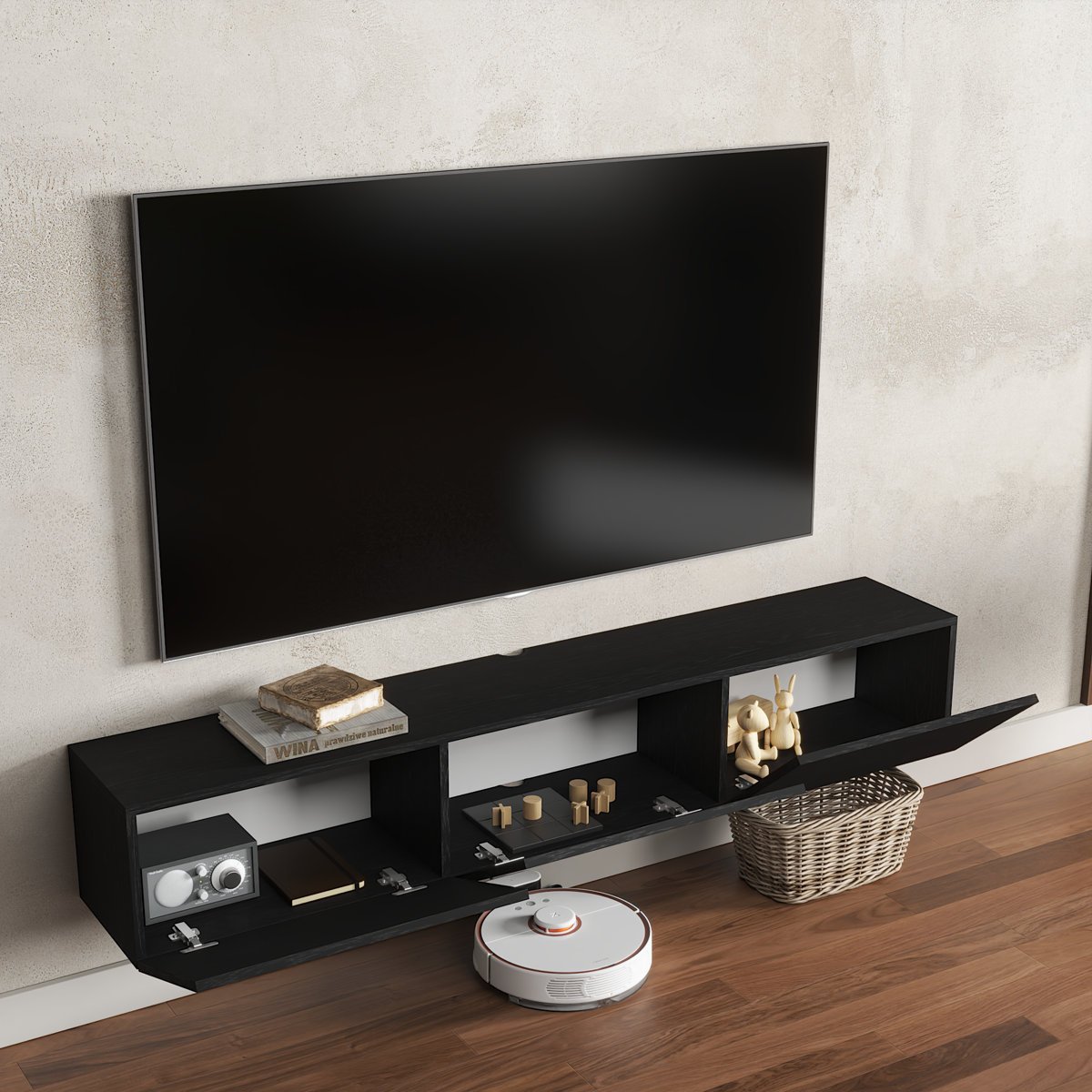 Modern Floating TV Stand in Gujranwala - Wall Mounted Space Saving Design - Image 5
