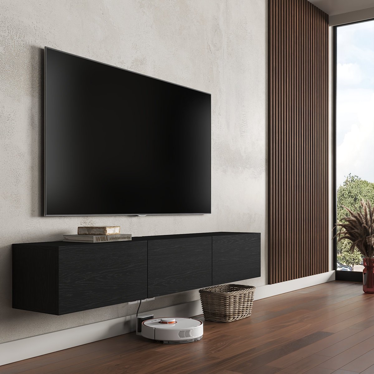 Modern Floating TV Stand in Gujranwala - Wall Mounted Space Saving Design - Image 8