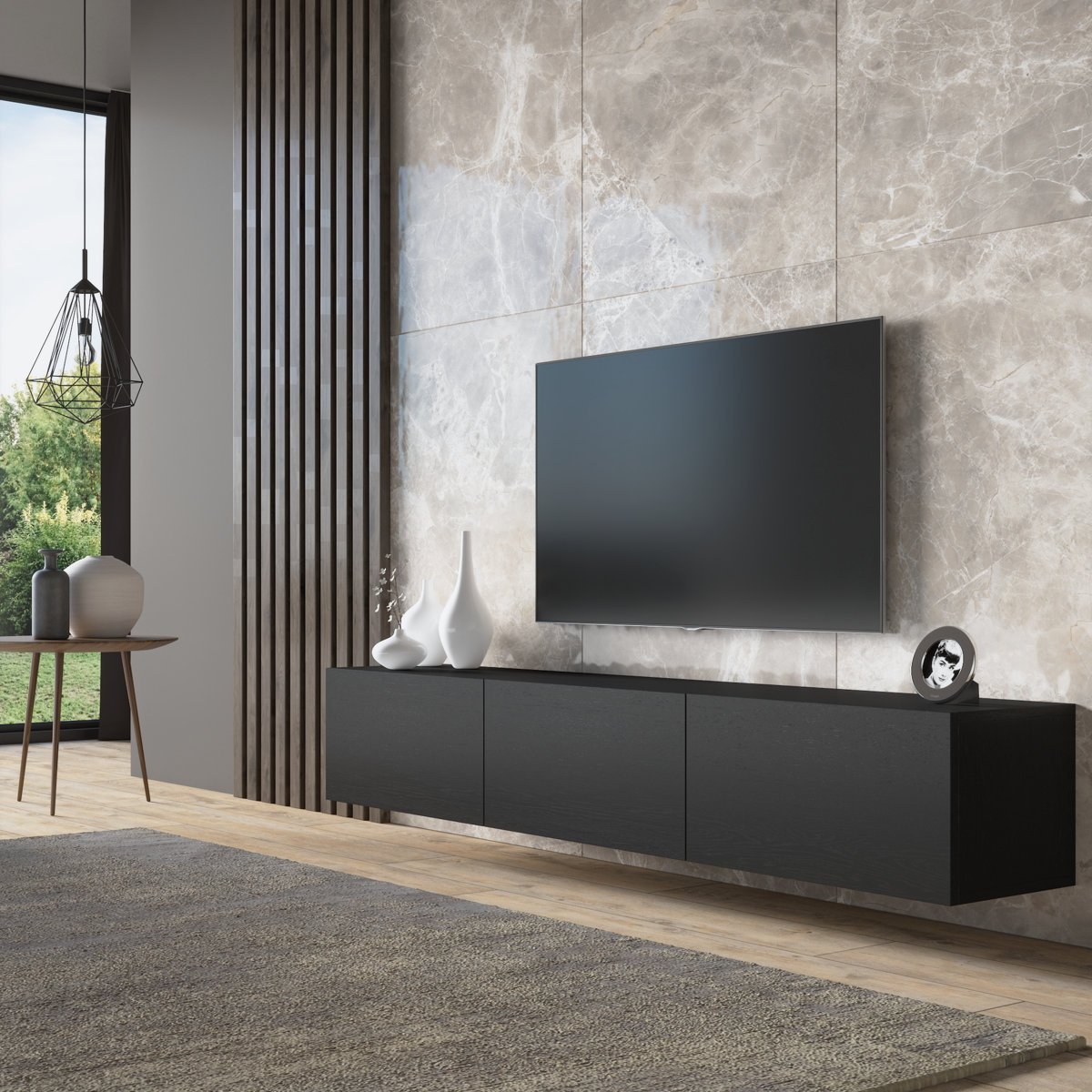 Modern Floating TV Stand in Gujranwala - Wall Mounted Space Saving Design - Image 9