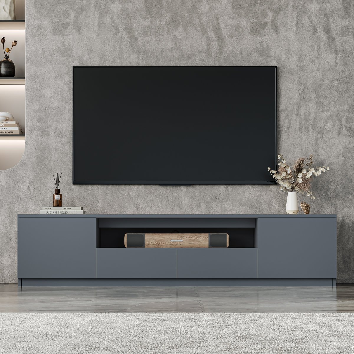 Stylish TV Stand in Gujranwala - 2 Cabinets and 2 Drawers Storage - Image 2