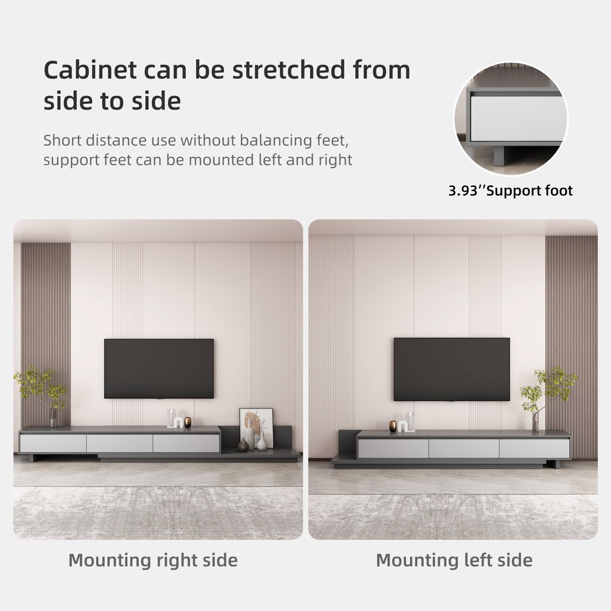Extendable TV Rack in Gujranwala - 3 Drawer Storage & Modern Design - Image 5