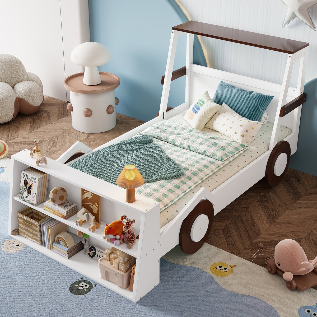 Kids Car Bed with Storage in Gujranwala, Fun Design & Smart Shelving - Image 7