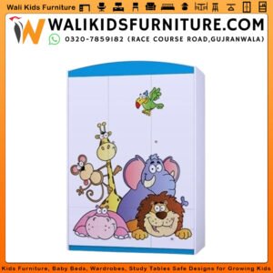 3 Door Kids Wardrobe in Gujranwala | Spacious Storage with Drawers & Cabinets
