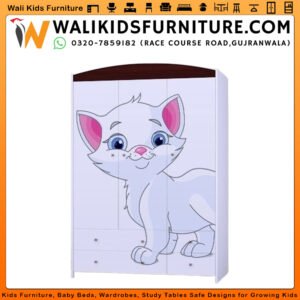 Wing 3 Door Kids Wardrobe in Gujranwala | Spacious Storage with Drawers